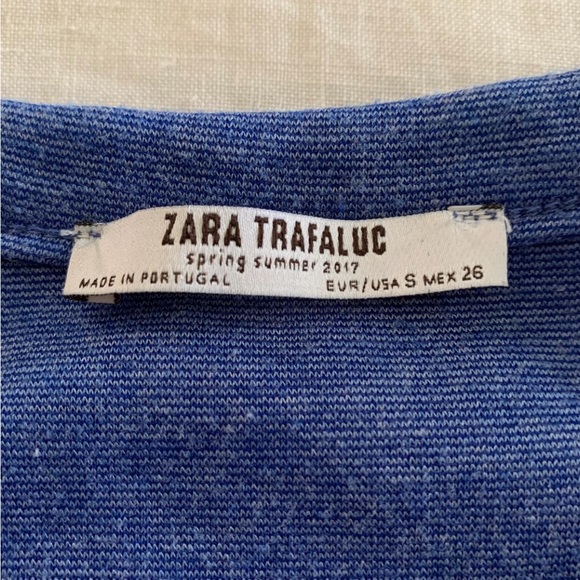 Blue Zara Trafaluc top size S - Picture 3 of 3